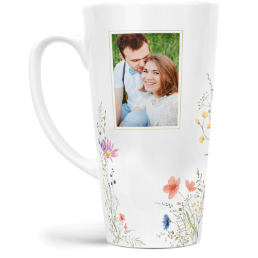 Fotohrnček latte veľký - originálny darček - Minimalist meadow